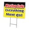 Signmission Moving Sale Everything Yard & Stake outdoor plastic coroplast window, C-1824 Moving Sale Everything C-1824 Moving Sale Everything - alternate 1